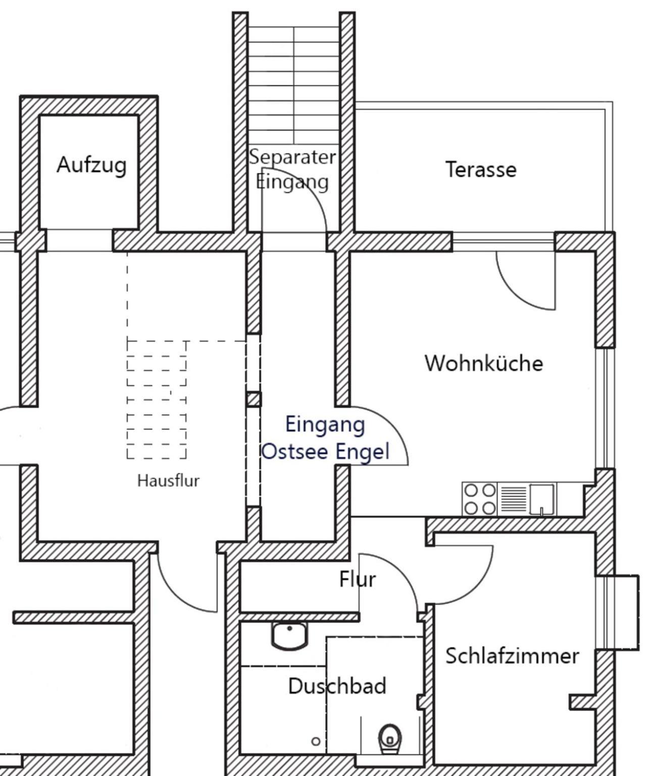 Ostsee Engel Ferienwohnung Baabe Eksteriør billede